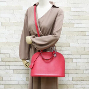 Louis Vuitton Bag Shoulder Epi Red Alma